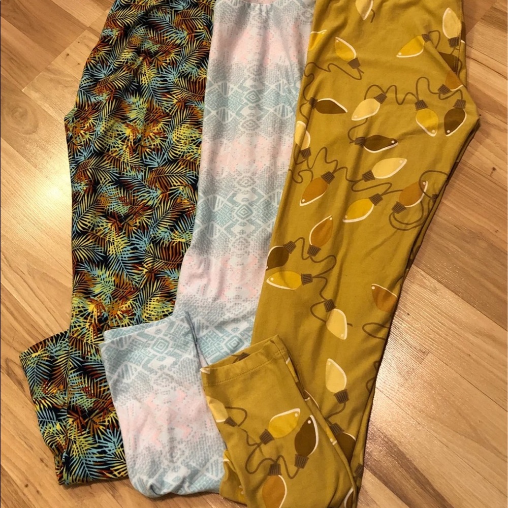 3 pairs of OS LuLaRoe leggings
